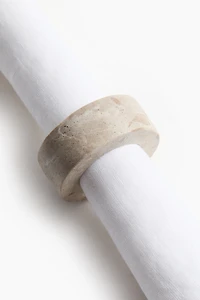 Lot de 4 ronds de serviette en marbre