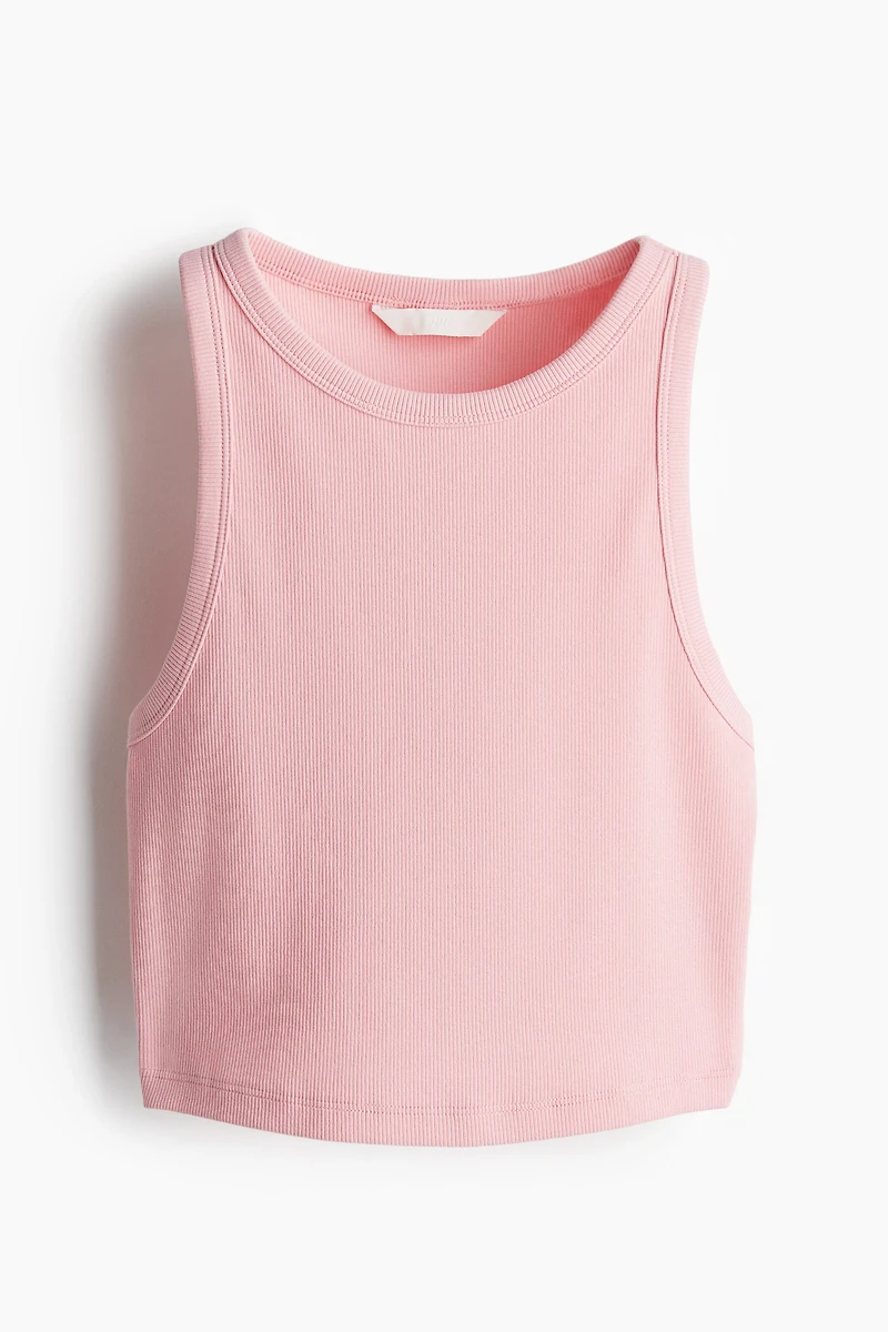 Cropped Ribbed Tank Top