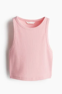 Cropped Ribbed Tank Top
