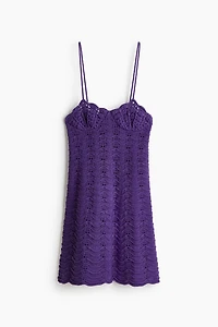 Crochet-Look Strappy Dress