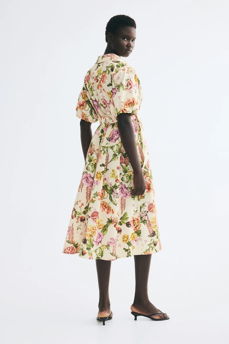 Cotton Shirt Dress with Belt