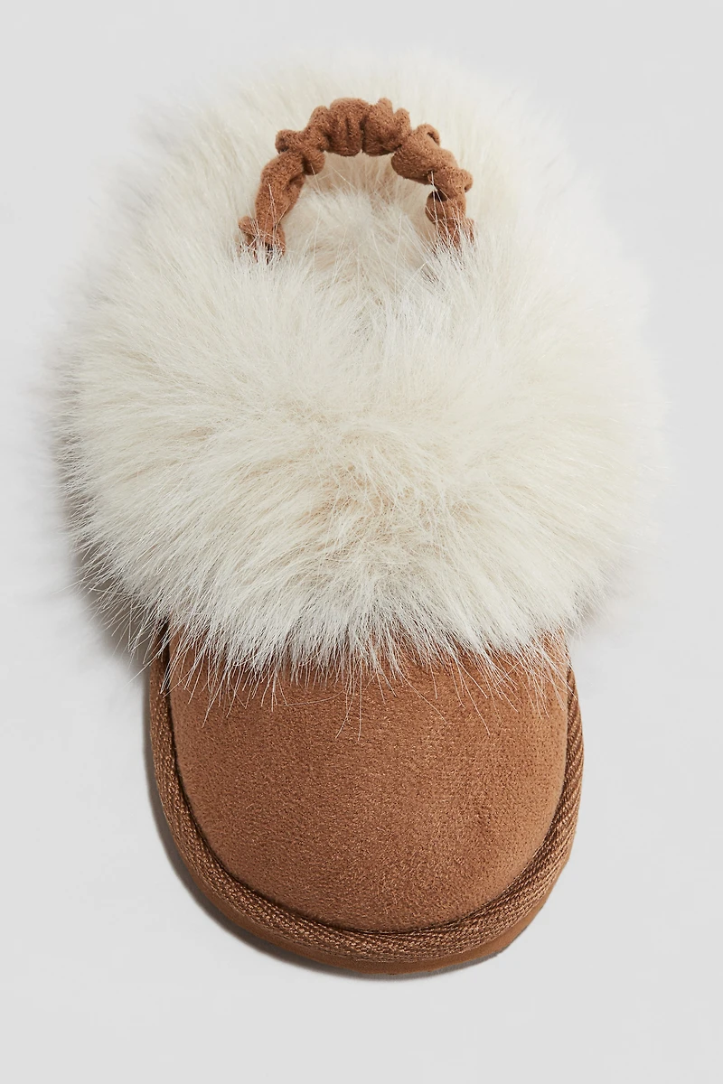 Fluffy-Lined Slippers