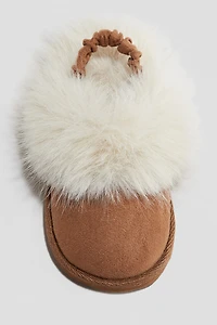 Fluffy-Lined Slippers