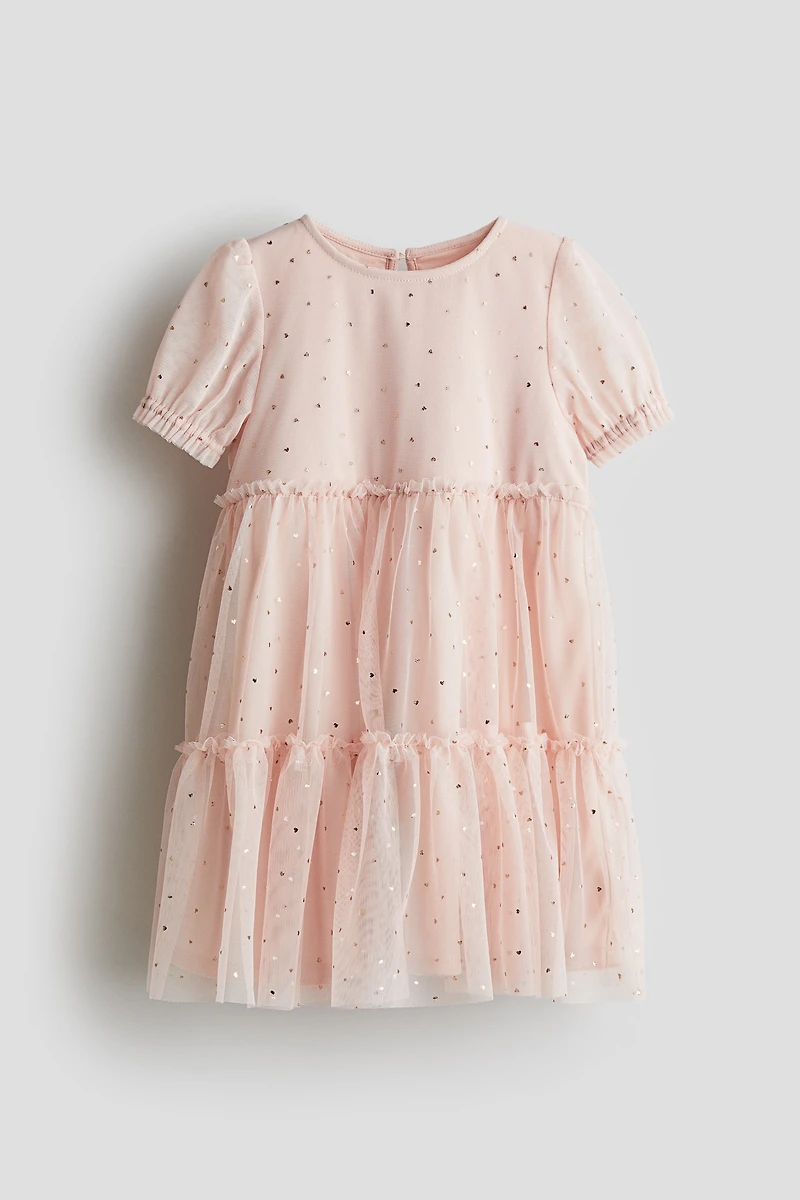 Robe en tulle imprimé par transfert