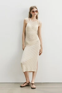 Crochet-Look Low-Back Dress