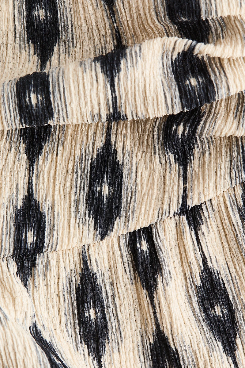 Pantalon large avec taille froncée