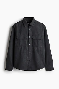 Regular Fit Felted Overshirt
