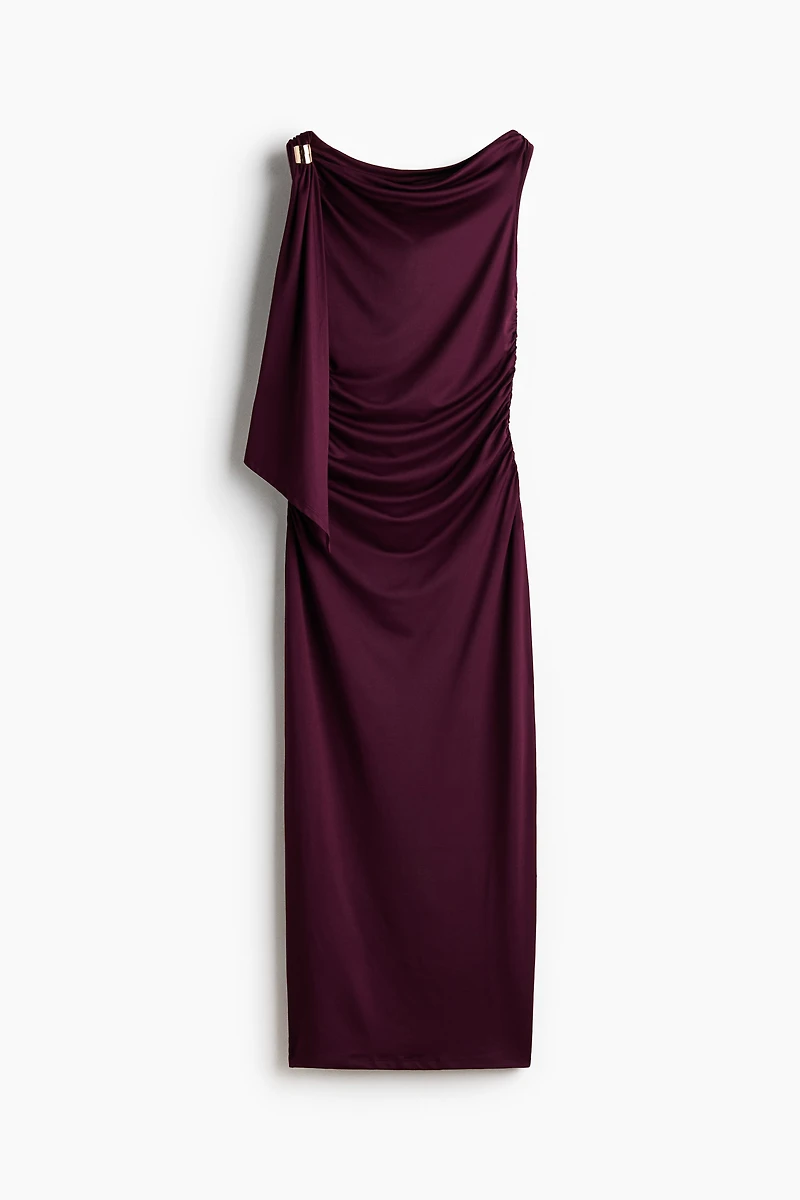 Draped One-Shoulder Dress
