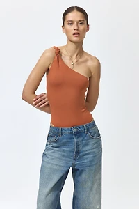 One-Shoulder Thong Bodysuit