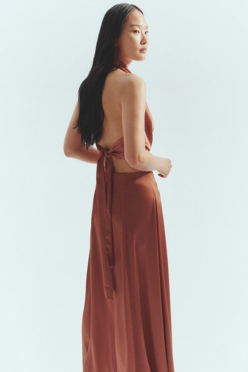 Satin Halterneck Top