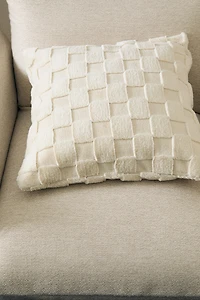 Fluffy Checked Cushion Cover