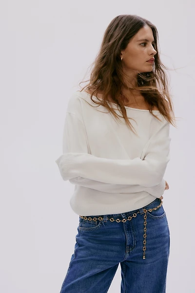 Off-the-Shoulder Sweater