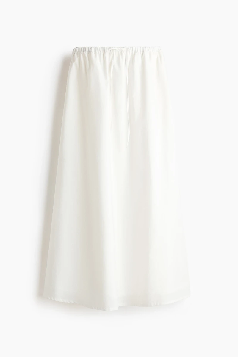 Cotton Poplin Maxi Skirt
