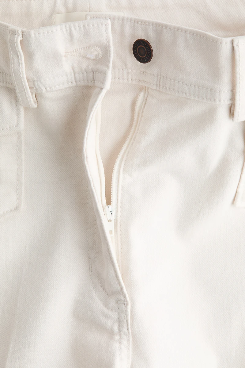 Flared ankle-length trousers