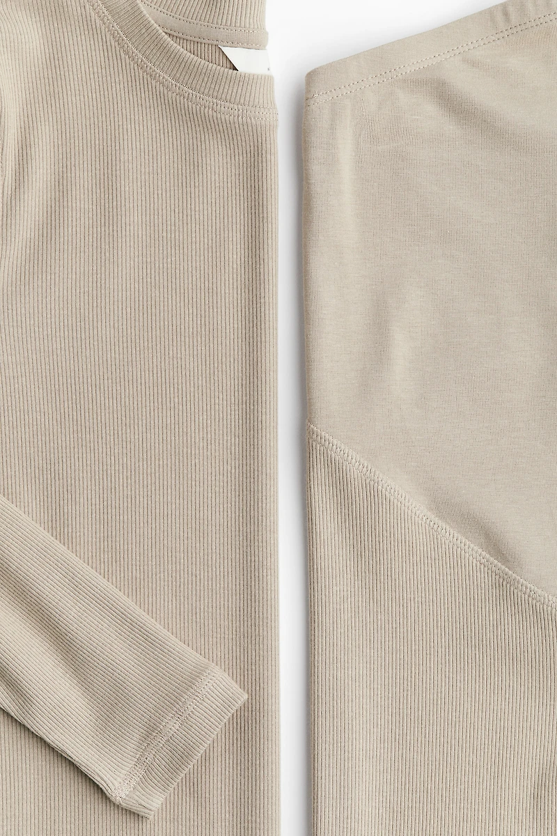 MAMA 2-piece ribbed set