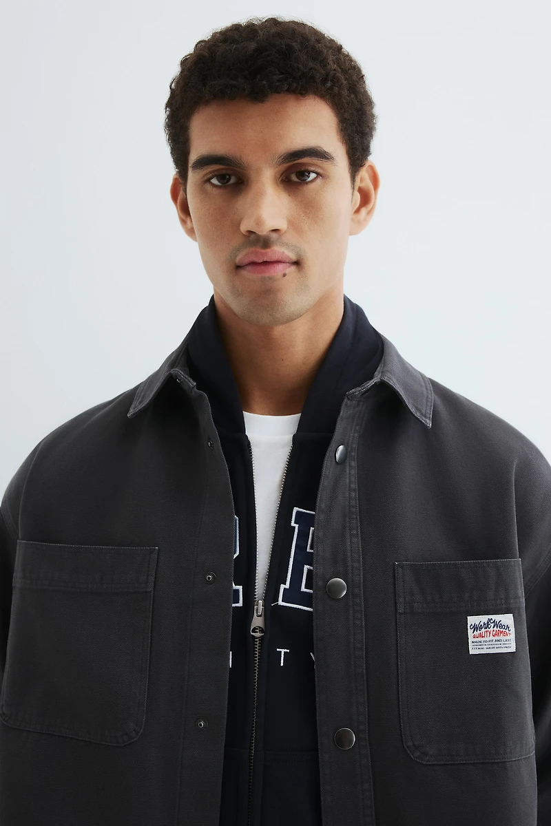 Oversized-Fit Canvas Overshirt