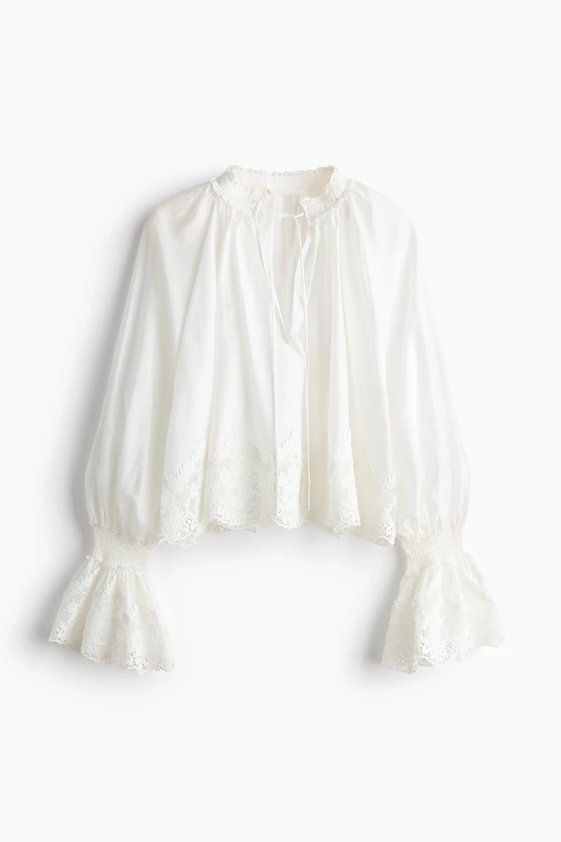 Blouse avec dentelle