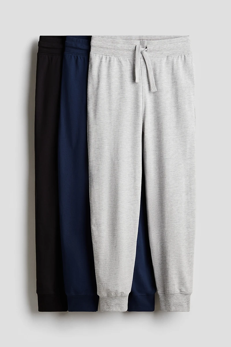 Lot de 3 pantalons jogging en jersey coton