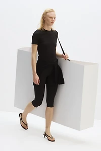 Cooling Slim-Fit Ribbed T-Shirt