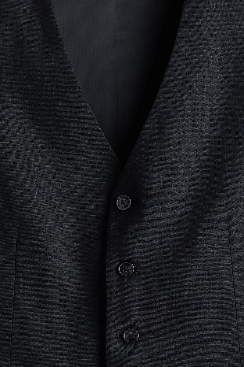 Slim-Fit Linen Suit Vest