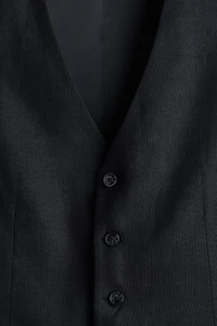 Slim-Fit Linen Suit Vest