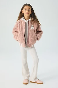 Ensemble 2 pièces en tricot côtelé et brossé