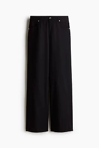 Wide-Leg Linen-Blend Pants