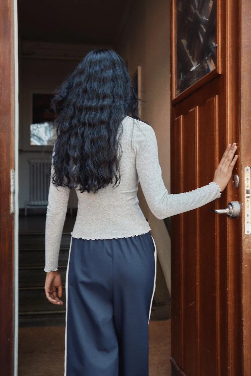 Pointelle Jersey Top