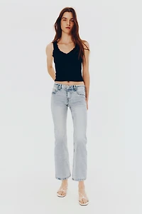Flared Low Ankle Jeans