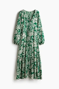 Tie-belt Crêpe Dress