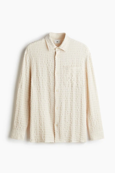 Regular Fit Textured-Weave Shirt