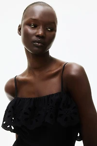 Cotton Dress with Eyelet Embroidery