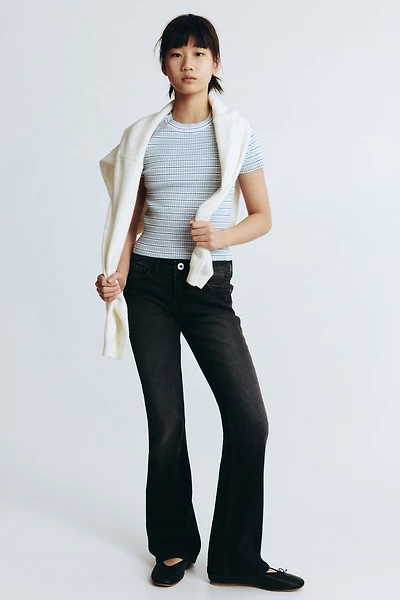 Flared Leg Low Jeans