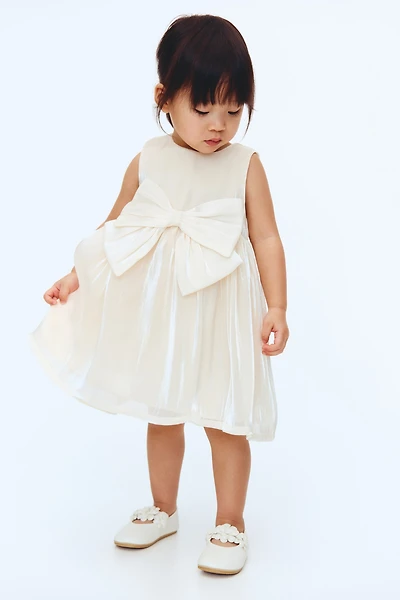 Bow-Detail Organza Dress