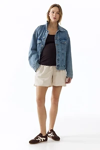 Short MAMA en lin mélangé