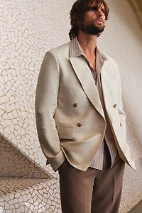 Loose-Fit Double-Breasted Jacket