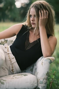 Lace-Trimmed Thong Bodysuit