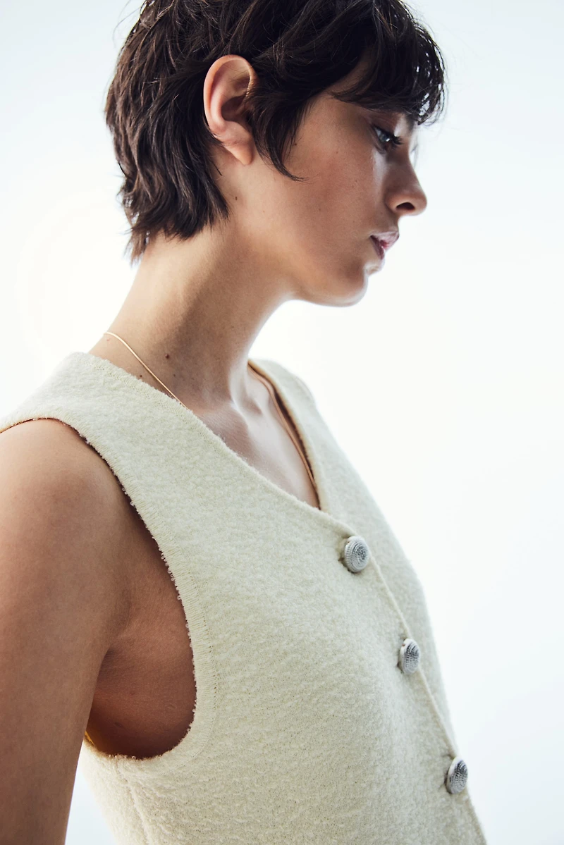 Wool-Blend Knit Vest