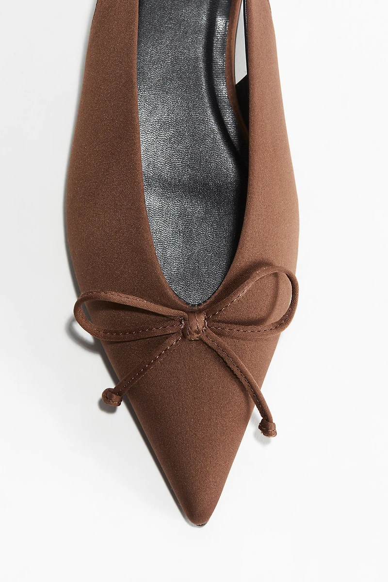 Bow-Decorated Slingbacks