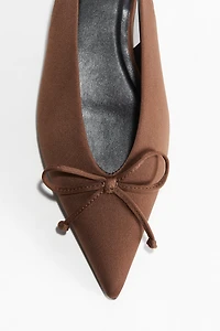 Bow-Decorated Slingbacks