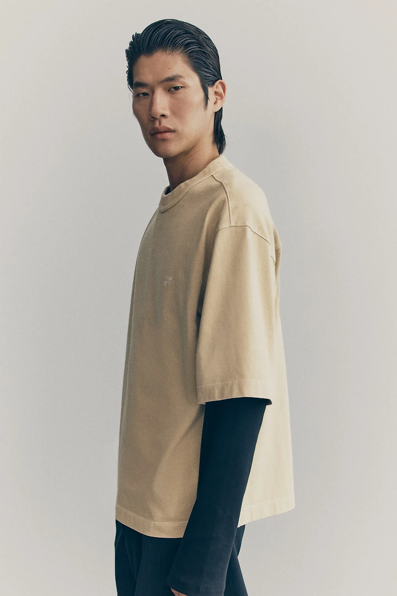 T-shirt boxy en coton