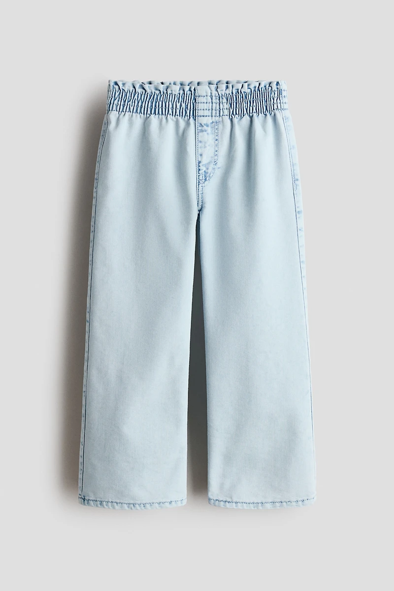 Wide denim trousers