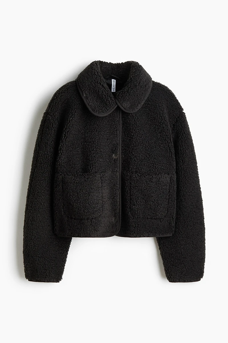 Teddy Fleece Jacket with Collar