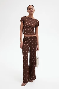 Crinkled Drawstring Pants