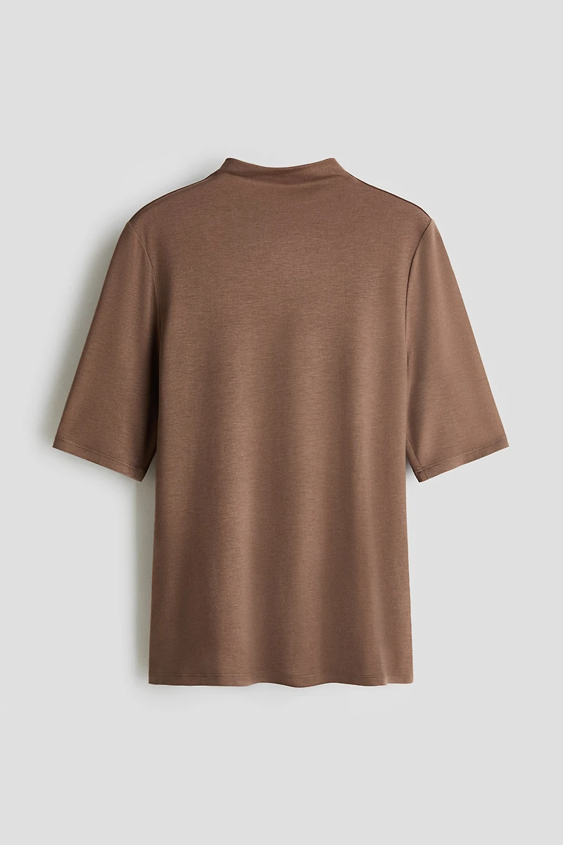 Warming Slim-Fit Mock Turtleneck T-Shirt