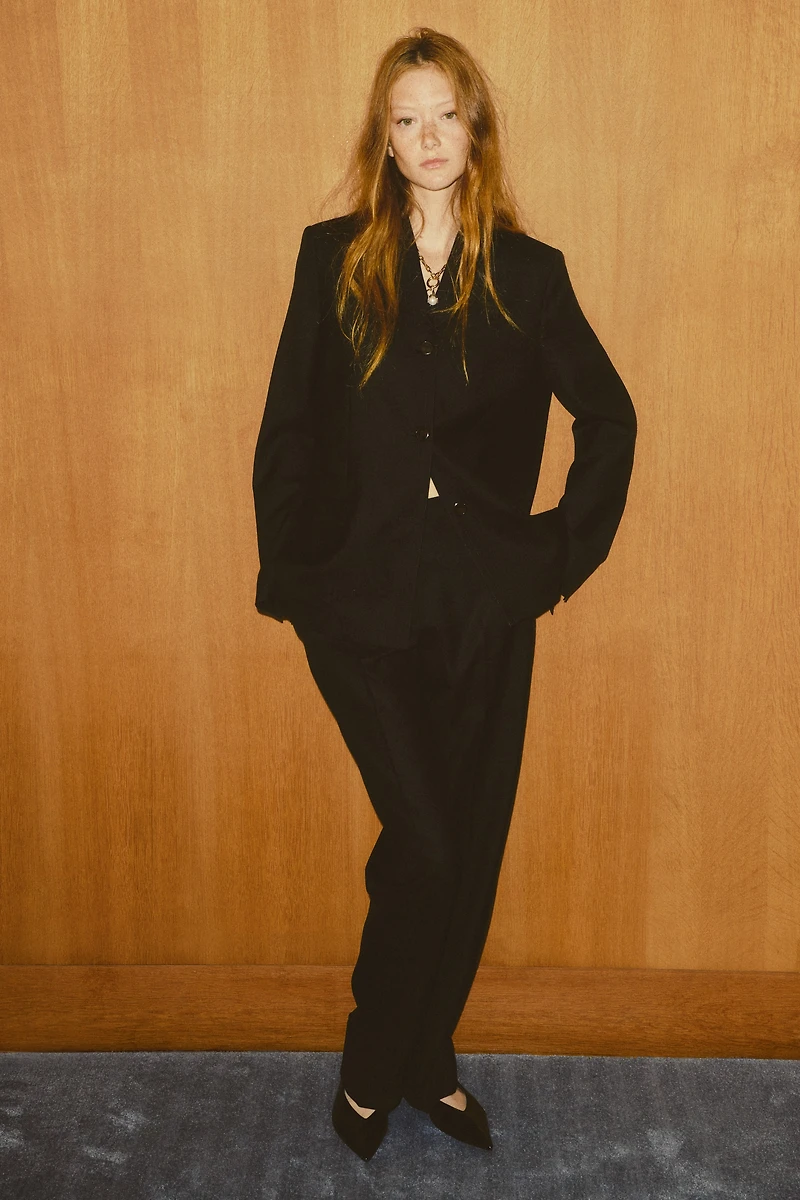 Blazer en laine mélangée