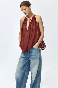 Oversized Drawstring Top