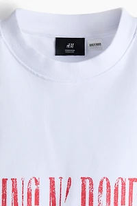 Boxy Oversized Printed Sleeveless T-Shirt