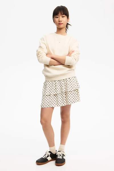 Patterned Tiered Skirt