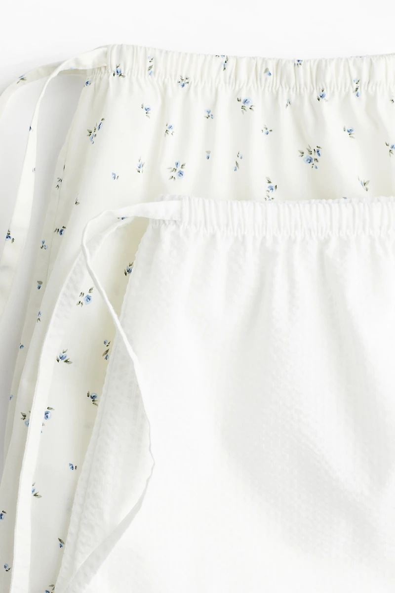 Lot de 2 shorts pyjama en popeline coton